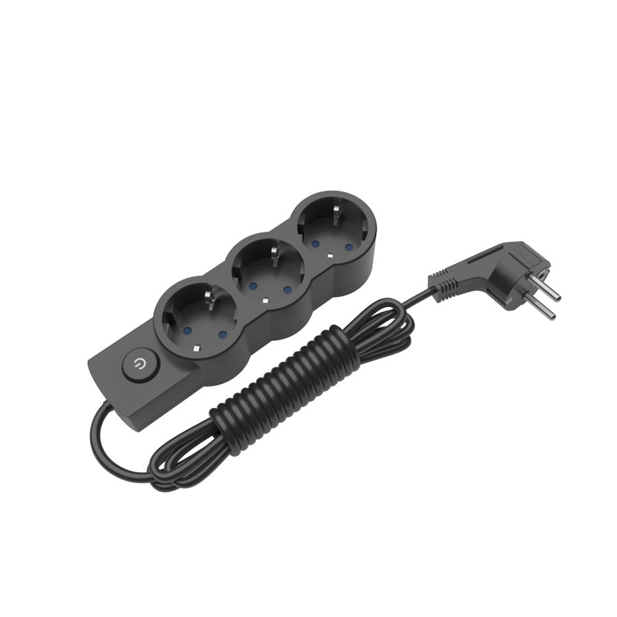 Подовжувач блоковий ELECTRUM 3 розетки 3 м із заземленням і вимикачем (C-ES-1545)